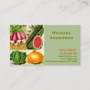 Carte De Visite Agriculture et commerce des légumes