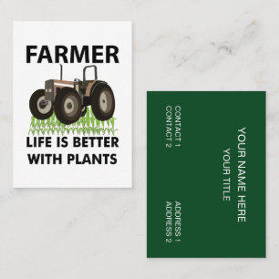 Carte De Visite Agriculture Tracteur Agricole Agricole