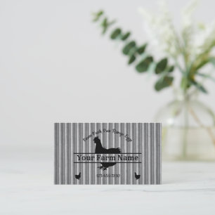 Carte De Visite Agritourisme ondulé Poulet épilé Monogramme Oeuf