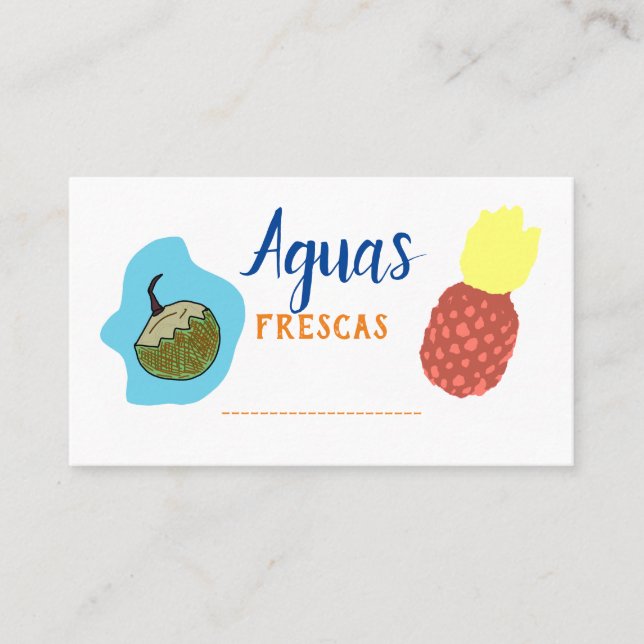 Carte de visite Aguas Frescas (Devant)