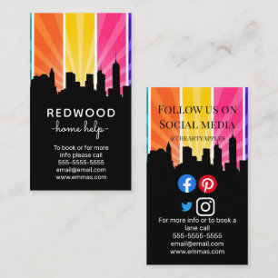 Carte De Visite aide à domicile travailleur urbain plus propre