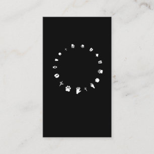 Carte De Visite Aide au sauvetage des animaux Empreintes Paw Empre