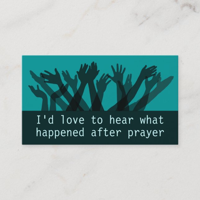 Carte De Visite Aide de rapport du ministère Testimony.Praise de (Devant)