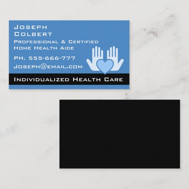 Carte De Visite Aide en soins infirmiers à domicile Assistant Médi (Devant / Derrière)