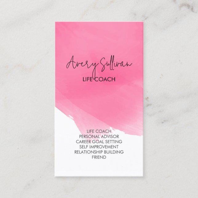 Carte De Visite Aide personnelle de Life Coach (Devant)