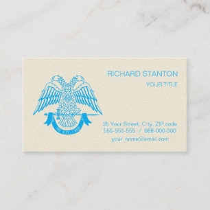 Carte De Visite Aigle à deux têtes comme symbole maçonnique