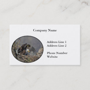 Carte De Visite Aigle avec son bébé