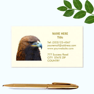 Carte De Visite Aigle Royal sur fond Champagne
