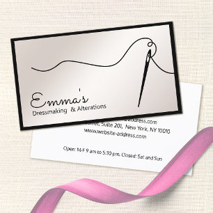 Carte De Visite Aiguille à coudre satiné fil Seamstress Busi