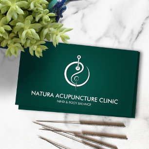 Carte De Visite Aiguille d'acupuncture - Yin Yang 