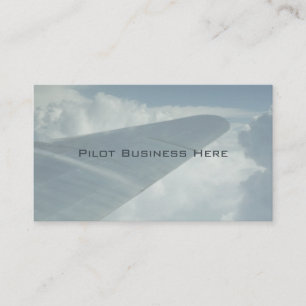 Carte De Visite Aile pilote d'avion d'avion en nuages volant en