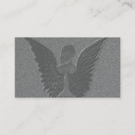 Carte De Visite Ailes argentées d'ange et ange