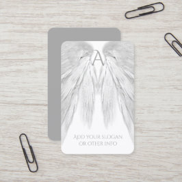 Carte De Visite AILES D'ANGE gris clair blanc
