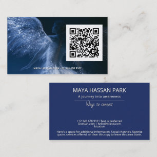 Carte De Visite Ailes de Starlight   Code QR de l'ange ailé