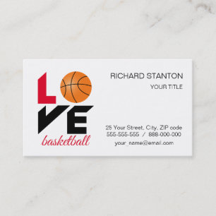 Carte De Visite Aimer le basket-ball