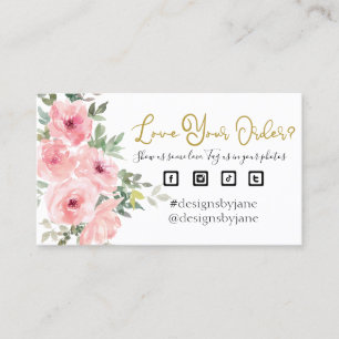 Carte De Visite Aimez votre commande Petite entreprise Insérer une