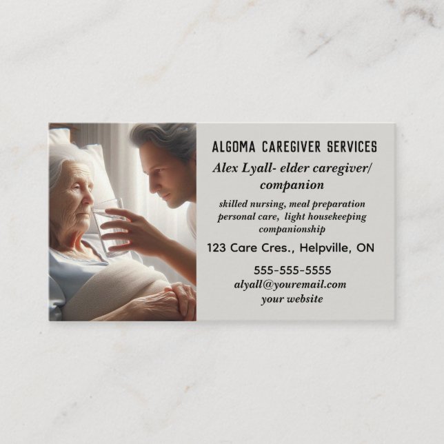 Carte De Visite Aîné(e)s - Aîné(e)s - Services d'accompagnement (Devant)