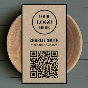 Carte De Visite Ajouter Code QR Ou Logo L Script Rustique Moderne