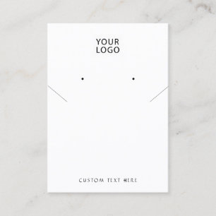 Carte De Visite Ajouter le logo Bijoux Boucles d'oreille blanc
