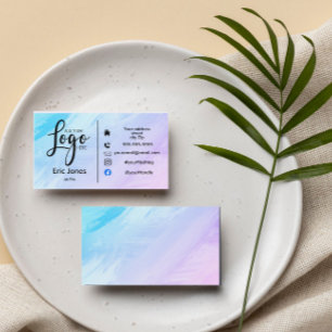 Carte De Visite ajouter le logo BUSINESS LOGO et médias sociaux Bu