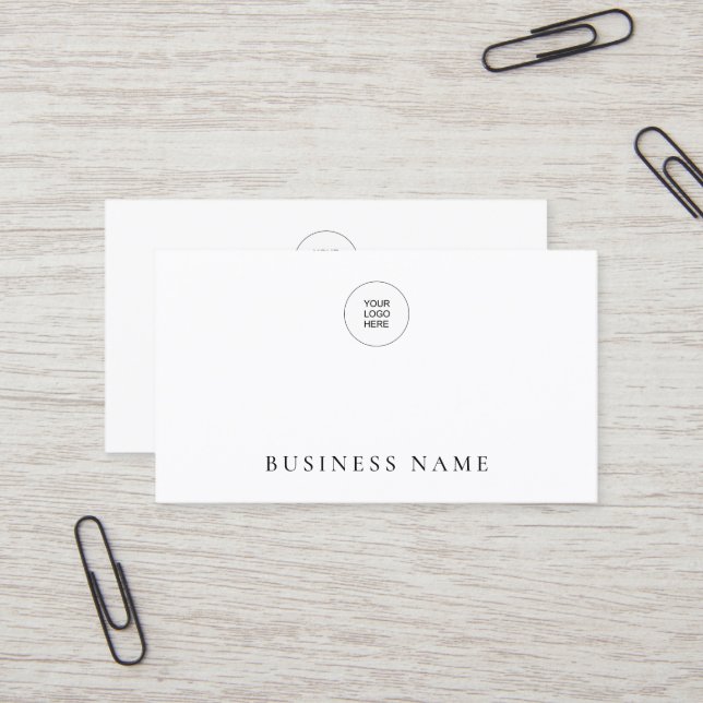 Carte De Visite Ajouter le logo de l'entreprise ici Modèle moderne (Devant/Arrière en situation)
