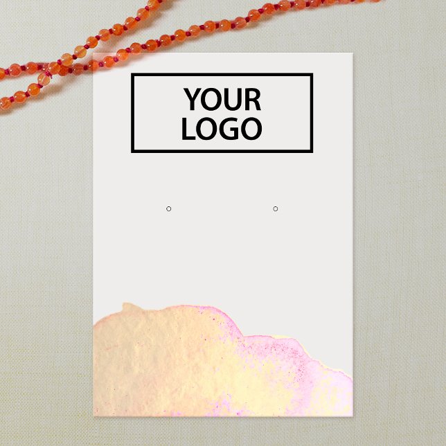 Carte De Visite Ajouter le logo Gold Aquarelle Abstraite Elevage (Créateur téléchargé)