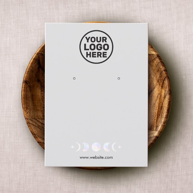 Carte De Visite Ajouter Logo Lune Phase Zodiac Elevage Affichage B (Créateur téléchargé)