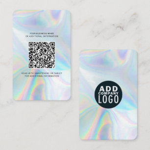 Carte De Visite Ajouter un logo d'entreprise Holographic QR Code d