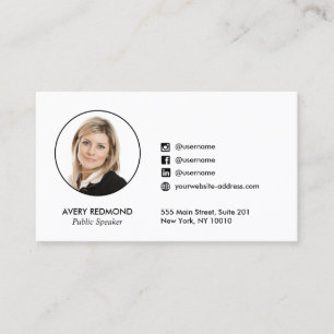Carte De Visite Ajouter une photo Réseau de médias sociaux