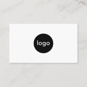 Carte De Visite Ajouter votre cercle de logo personnalisé blanc pr