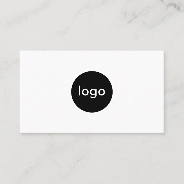 Carte De Visite Ajouter votre cercle de logo personnalisé blanc pr (Devant)