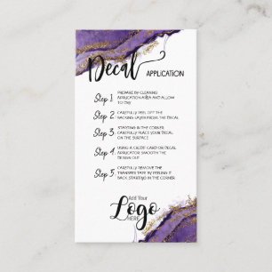 Carte De Visite AJOUTER VOTRE LOGO application de décalcomanie CA