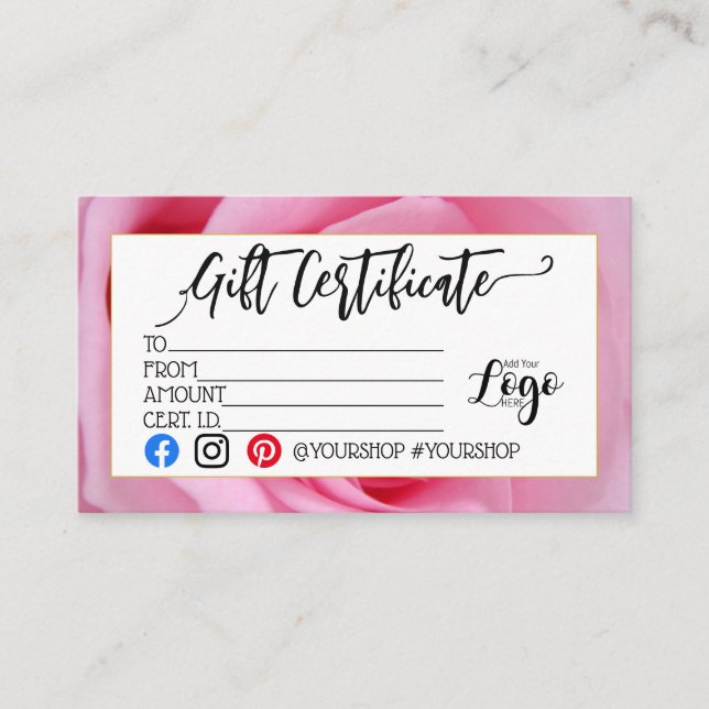 CARTE DE VISITE AJOUTER VOTRE LOGO BON D'AFFAIRES (Devant)