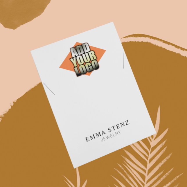 Carte De Visite Ajouter Votre Logo Collier Bijoux Display Card (Créateur téléchargé)