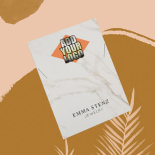 Carte De Visite Ajouter Votre Logo Collier Marbre Bijoux Display C