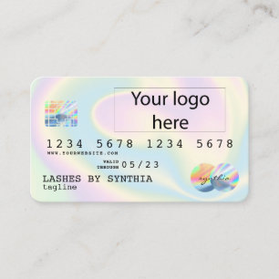 Carte De Visite ajouter votre logo Holograph Modern Credit Card St