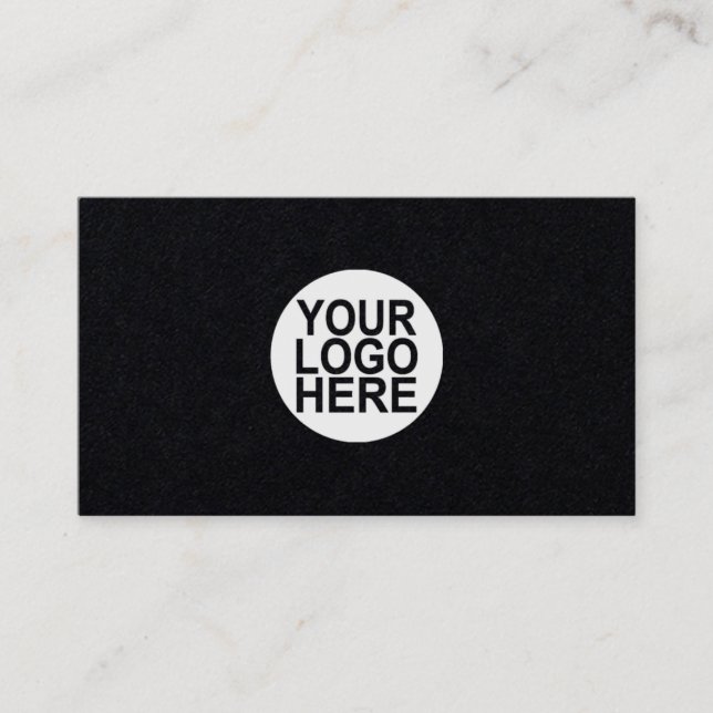 Carte De Visite Ajouter votre logo moderne noir et blanc (Devant)