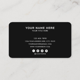 Carte De Visite Ajouter votre logo personnalisé Cercle professionn