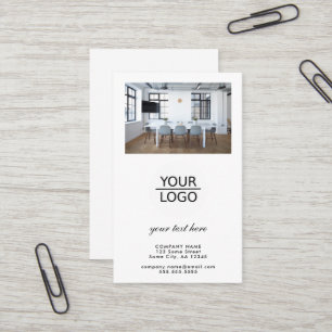 Carte De Visite Ajouter votre logo Promotion Texte Personnalisé Ph