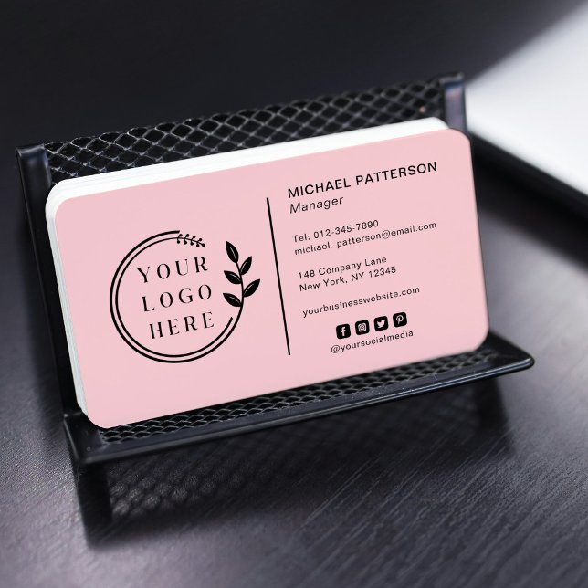 Carte De Visite Ajouter votre logo Social Media QR Code Entreprise (Créateur téléchargé)