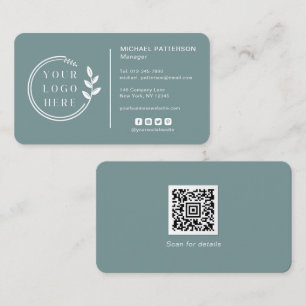 Carte De Visite Ajouter votre logo Social Media QR Code Entreprise