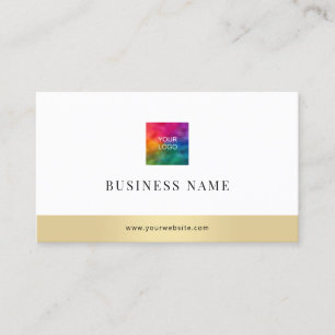 Carte De Visite Ajoutez le logo de votre entreprise Moderne Élégan
