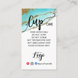 Carte De Visite AJOUTEZ VOTRE coupe LOGO CARE vinyle aquarelle d'e