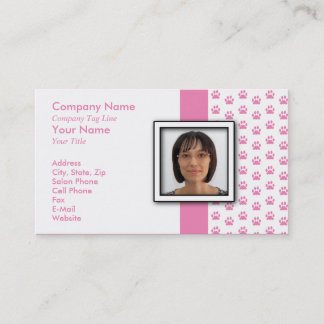 Carte De Visite AJOUTEZ VOTRE empreinte de patte de toilettage