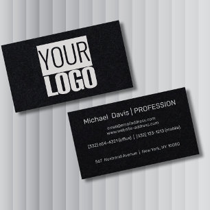Carte De Visite ajoutez votre logo - noir jet