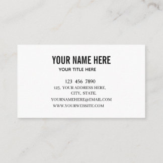 Carte De Visite Ajoutez votre logo personnalisé cercle professionn
