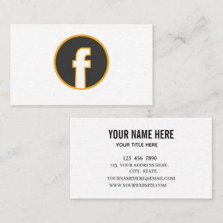 Carte De Visite Ajoutez votre logo personnalisé cercle professionn