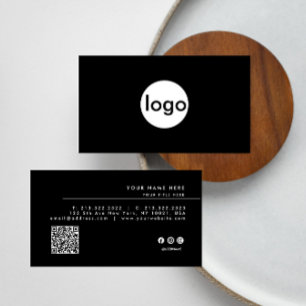 Carte De Visite Ajoutez votre logo personnalisé cercle professionn