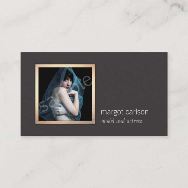 Carte De Visite Ajoutez votre propre photo Chic Fashion Photograph (Devant)