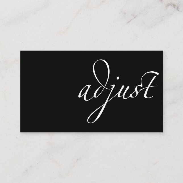 Carte De Visite Ajustez : Chiropractie (Devant)